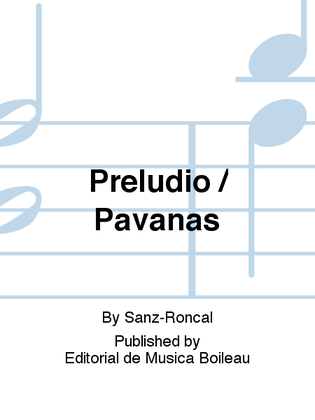 Book cover for Preludio / Pavanas