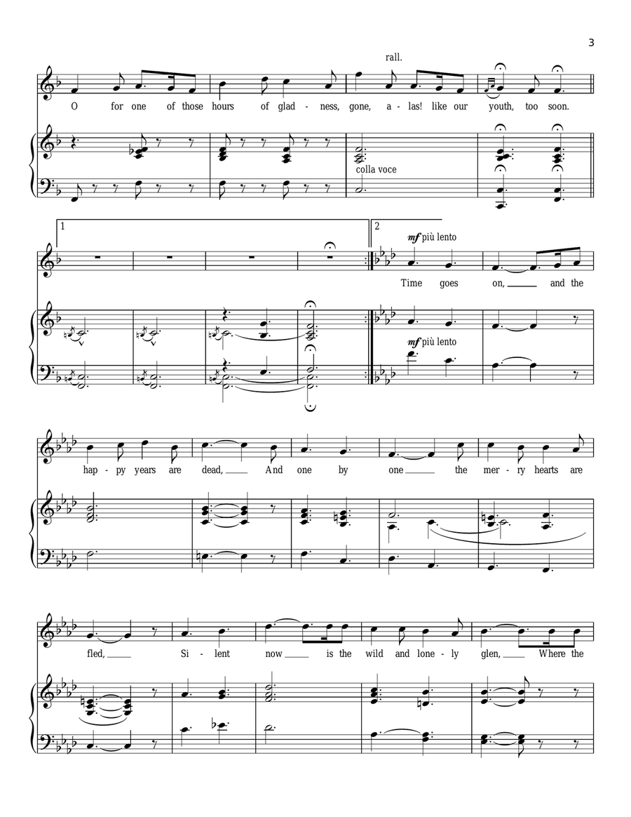 Kerry Dance Piano, Vocal, Guitar scores gallery preview page 3