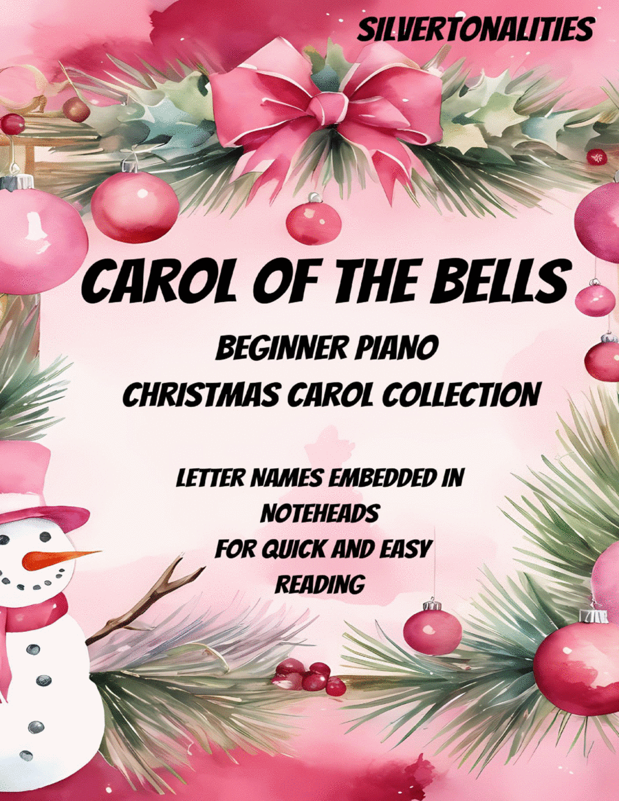 Carol of the Bells and the Carols of Christmas for Beginner Piano Easy Piano scores gallery preview page 1