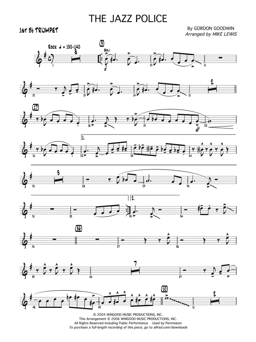 The Jazz Police: 1st B-flat Trumpet