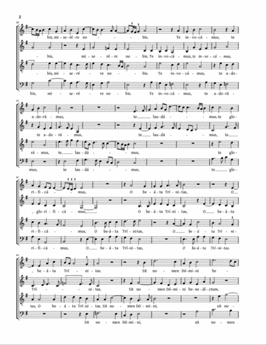Sancta Trinitas (de Vento) 4-Part scores gallery preview page 2