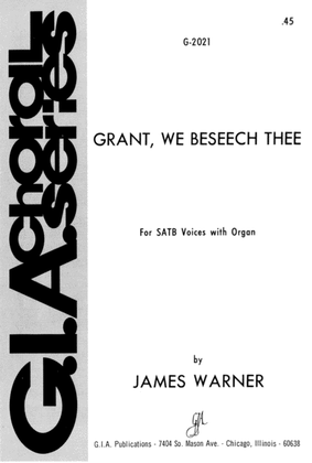 Book cover for Grant, We Beseech Thee