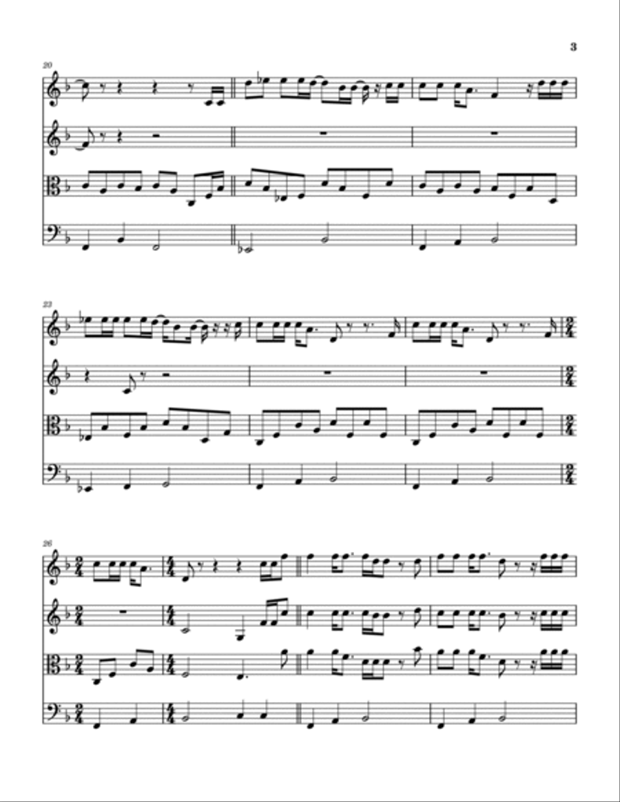 Addicted To Romance String Quartet scores gallery preview page 4