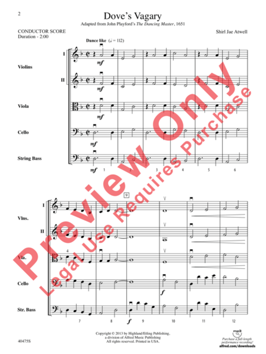 Dove's Vagary String Orchestra scores gallery preview page 3