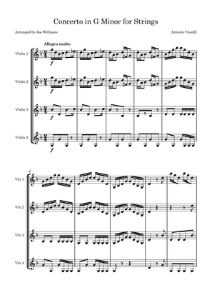Concerto in G Minor for Strings.