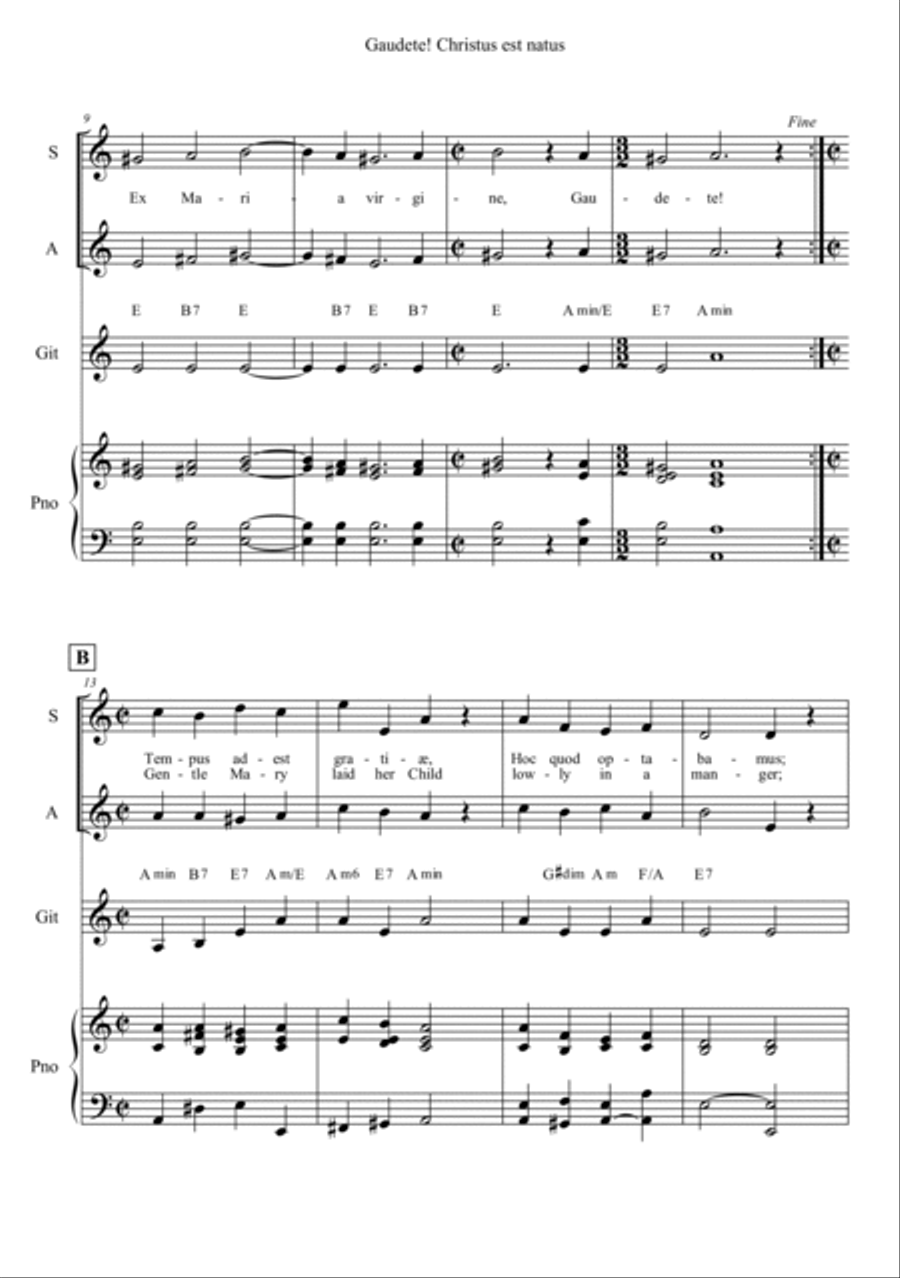 Gaudete! Christus Est Natus SA scores gallery preview page 2