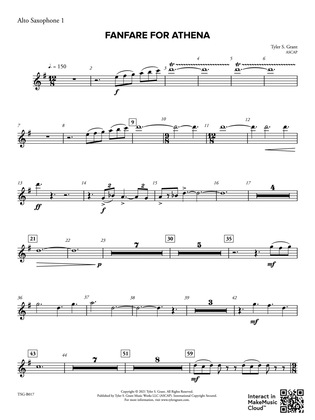 Book cover for Fanfare for Athena: 1st E-flat Alto Saxophone