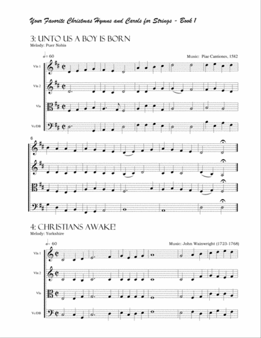 Your Favorite Christmas Hymns and Carols for Strings, Book 1 String Orchestra scores gallery preview page 5