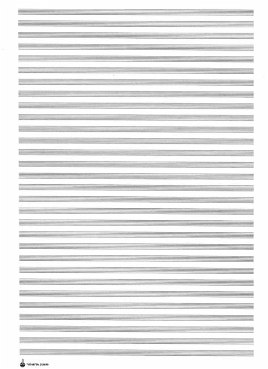 Large score manuscript paper pad 30 staves Staff Paper scores gallery preview page 1