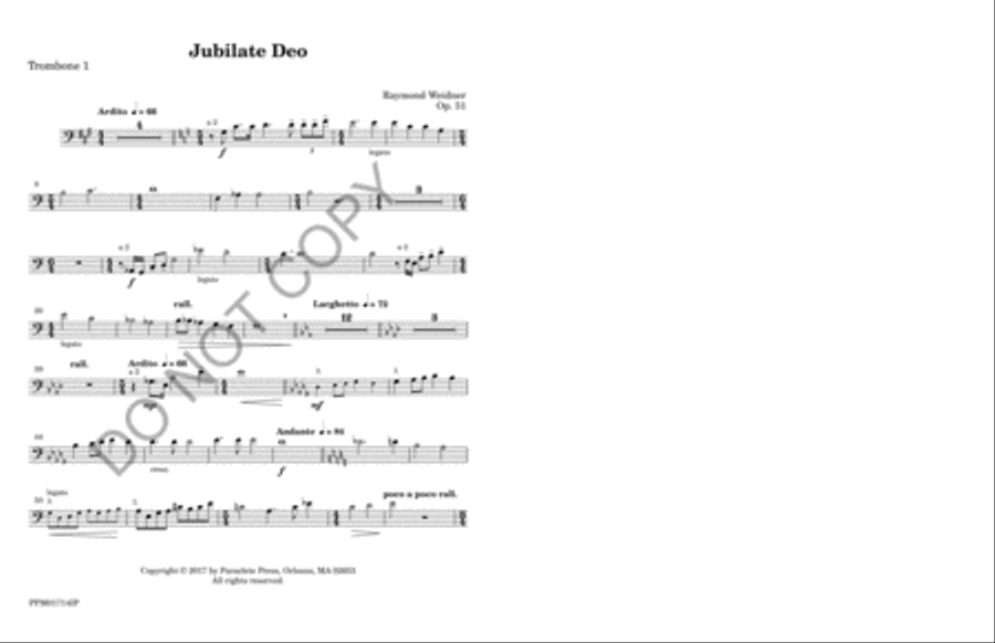 Jubilate Deo Trombone scores gallery preview page 10