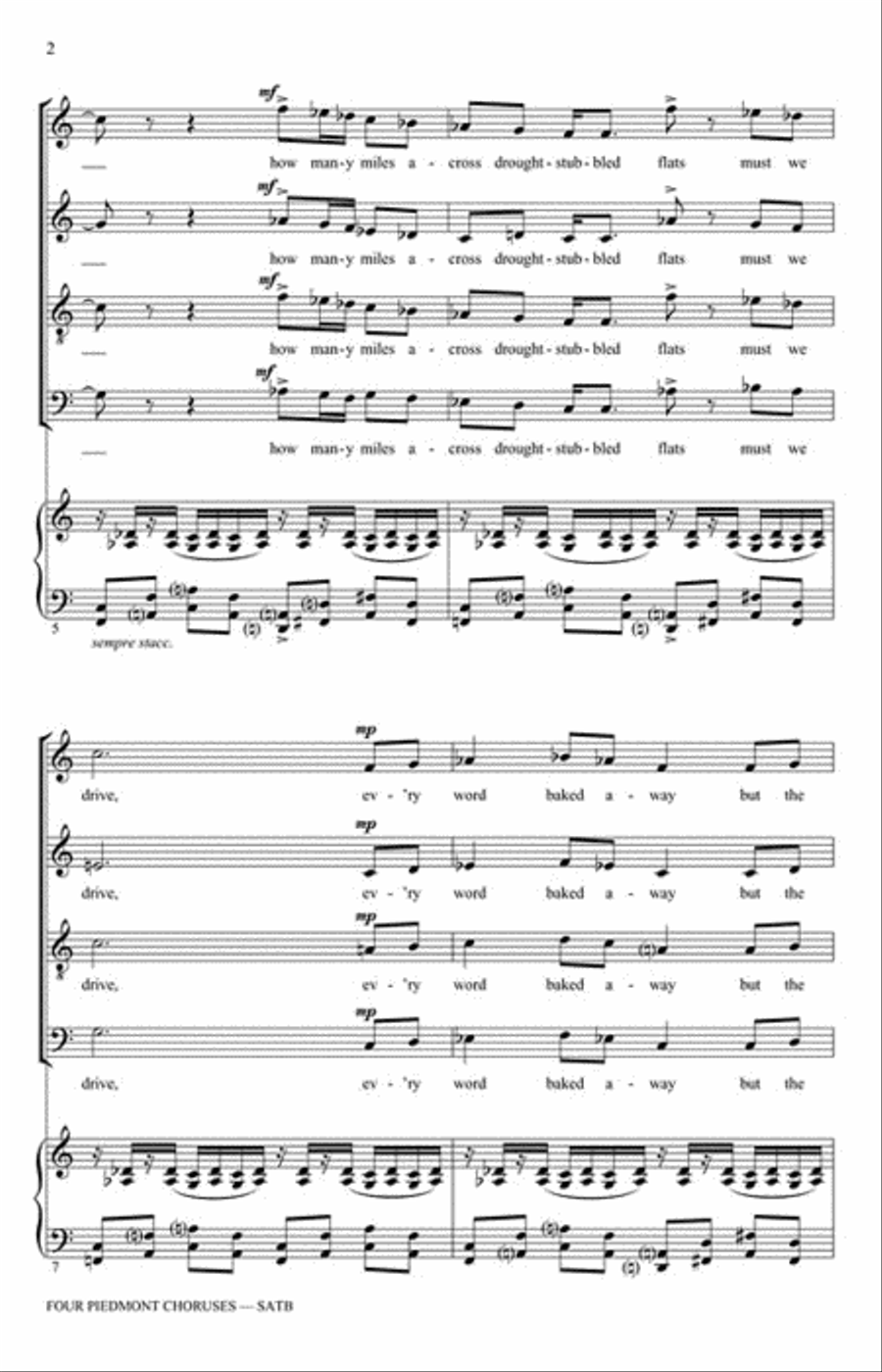 Four Piedmont Choruses Divisi scores gallery preview page 3