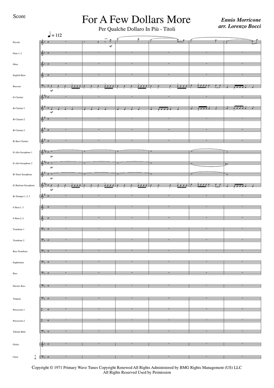 For A Few Dollars More Concert Band scores gallery preview page 4