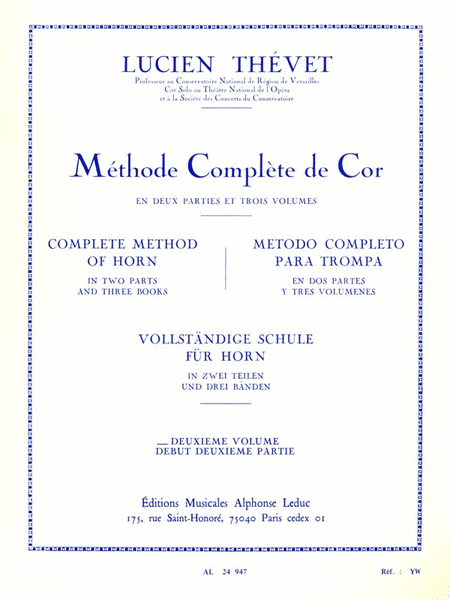 Lucien Thevet - Methode Complete De Cor, Vol. 2