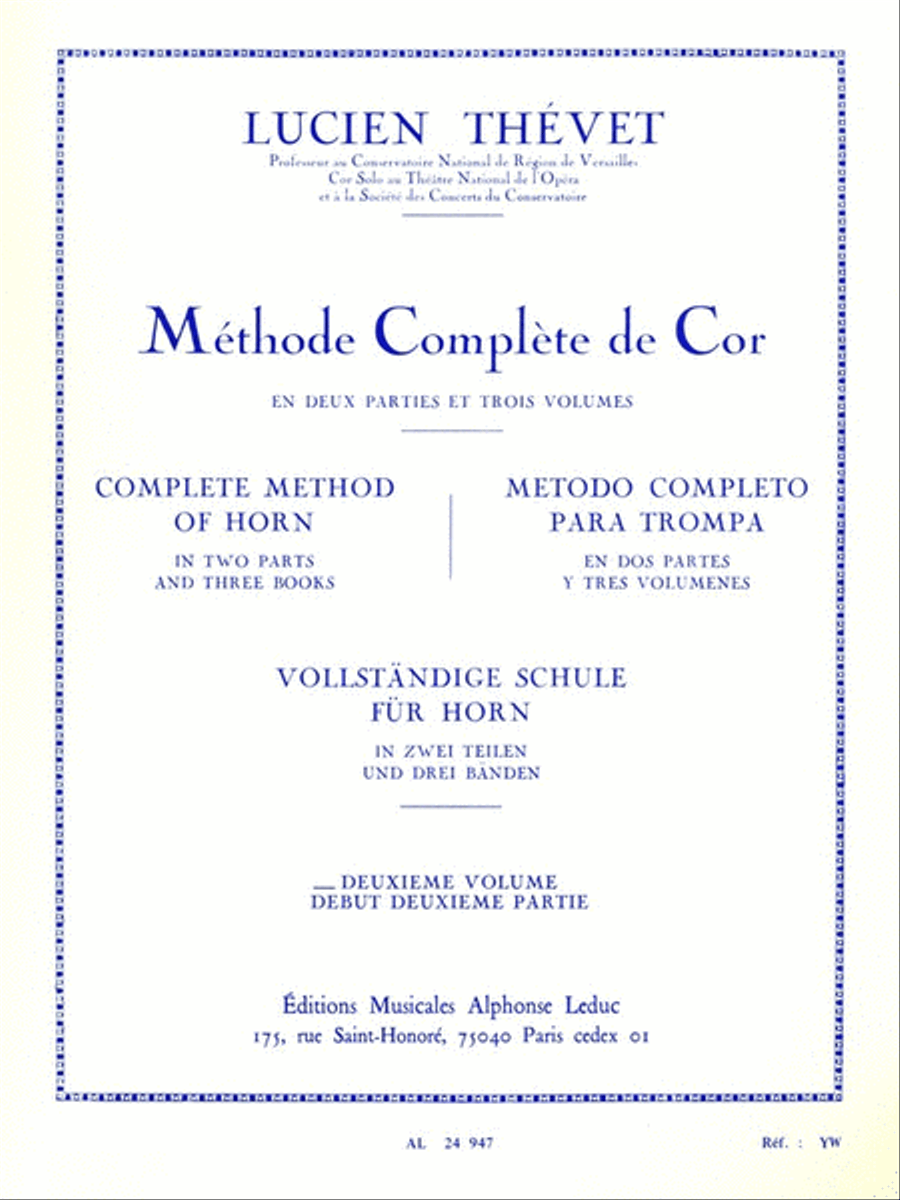 Lucien Thevet - Methode Complete De Cor, Vol. 2 Flugelhorn scores gallery preview page 1