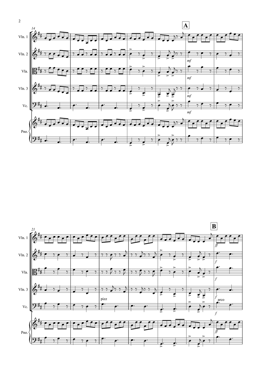 The Irish Washerwoman for String Quartet String Quartet scores gallery preview page 2