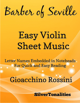 Book cover for Barber of Seville Easy Violin Sheet Music