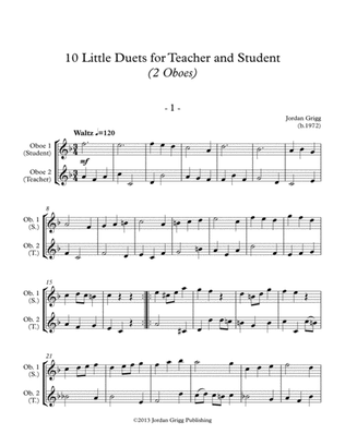 Book cover for 10 Little Duets for Teacher and Student (2 Oboes)