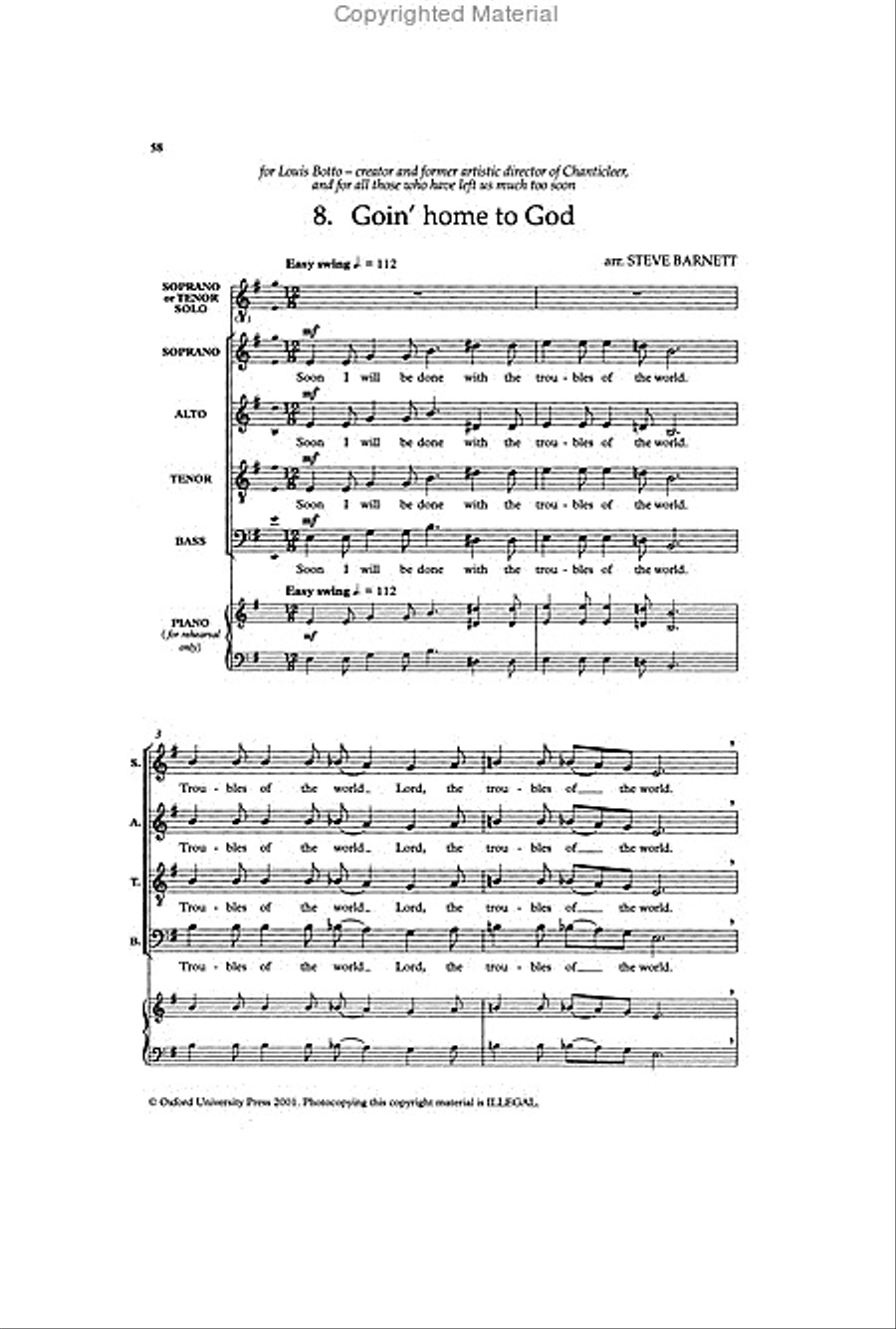 Spirituals for Choirs 4-Part scores gallery preview page 4