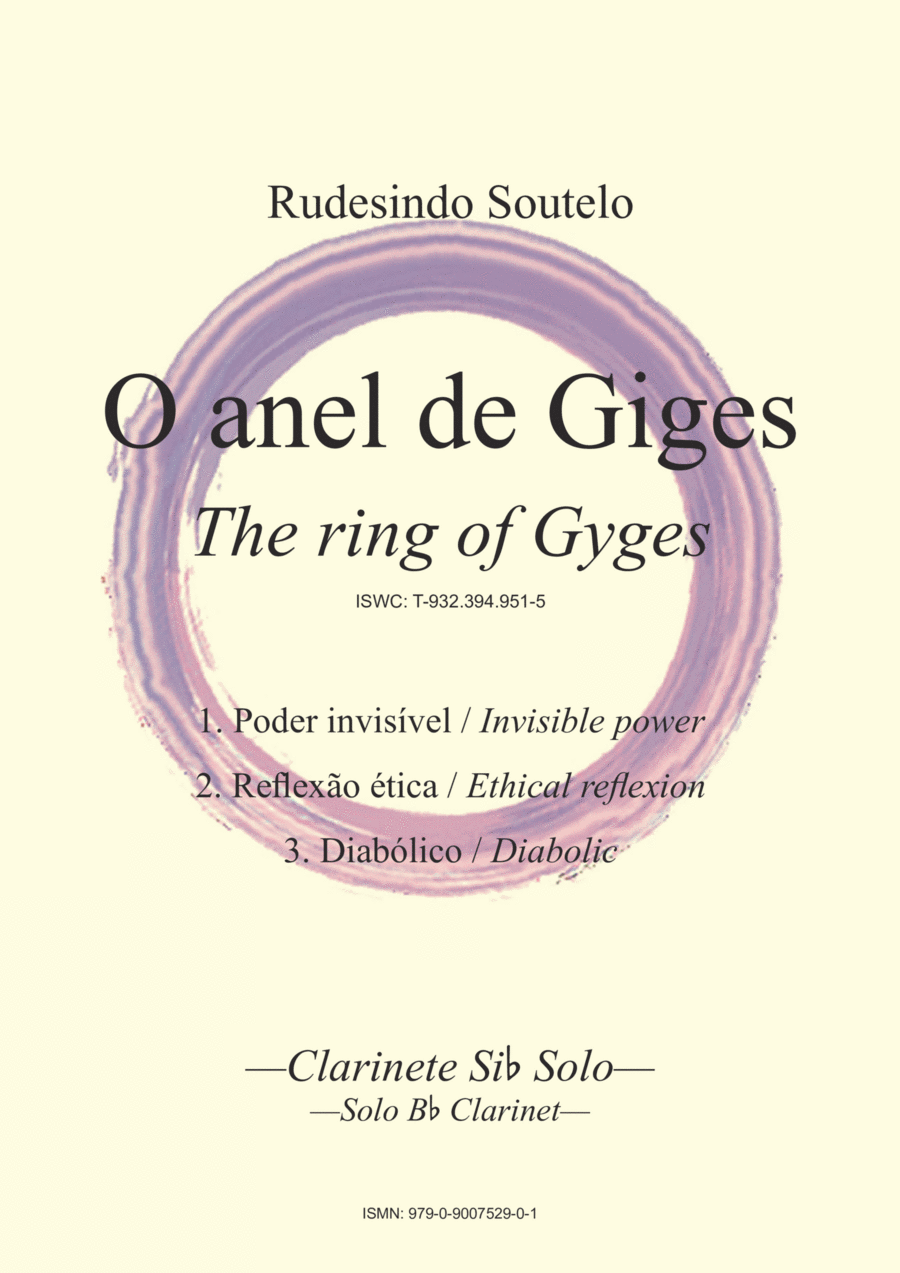 O anel de Giges / The ring of Gyges (Cl) Clarinet Solo scores gallery preview page 1
