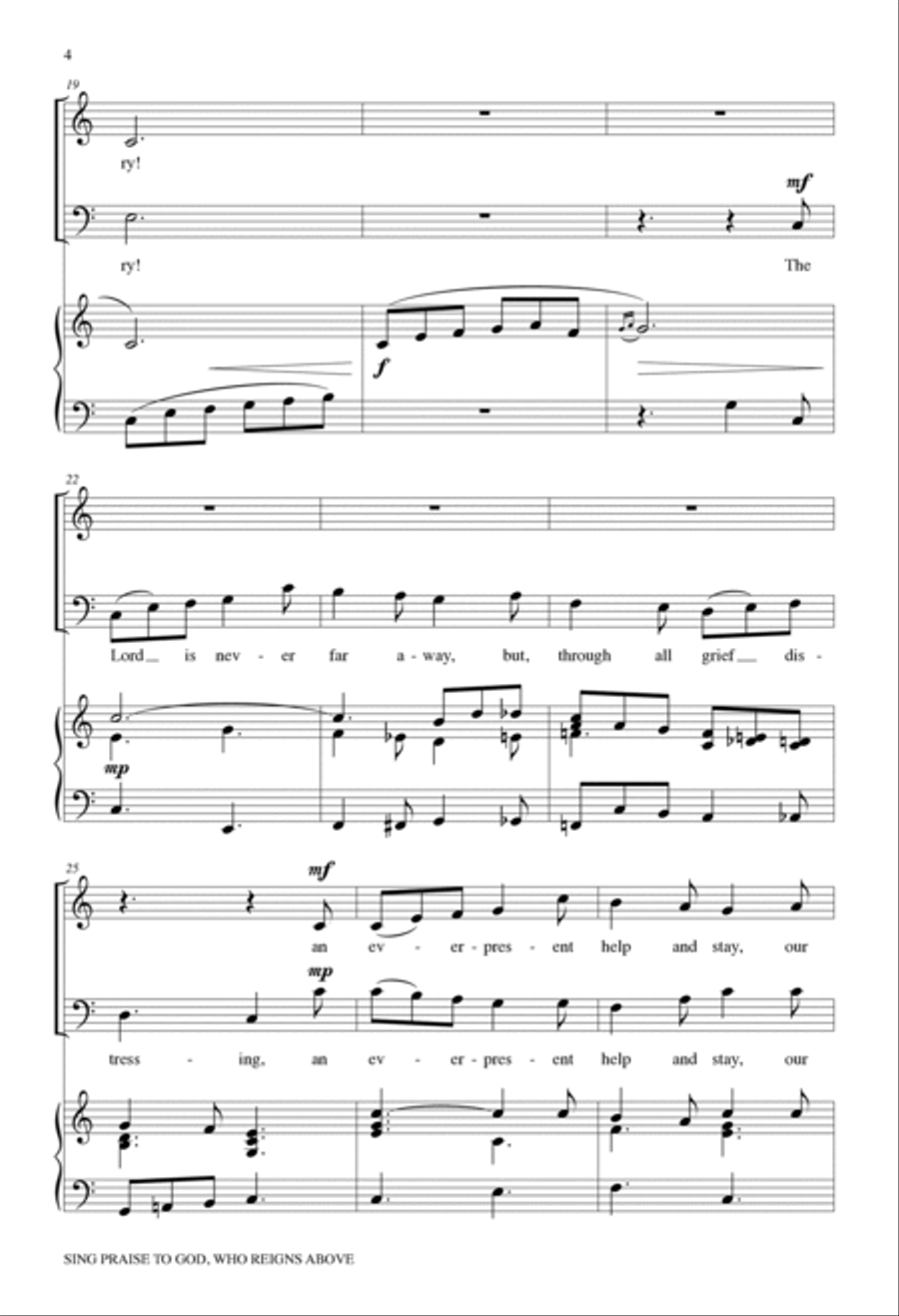 Sing Praise to God, Who Reigns Above 2-Part scores gallery preview page 4
