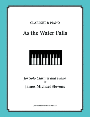 Book cover for As the Water Falls - Clarinet & Piano