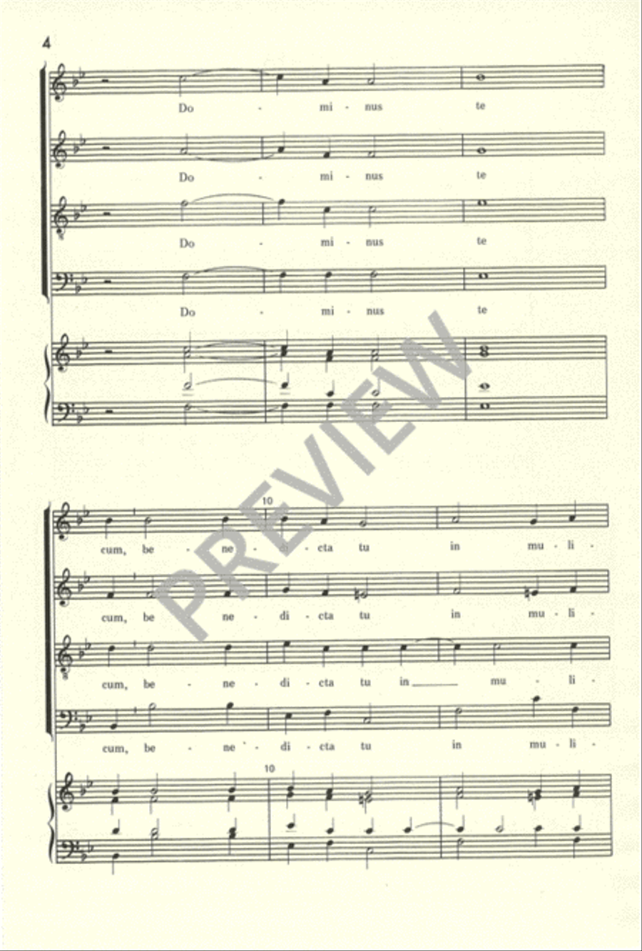 Ave Maria Ave Maria 4-Part scores gallery preview page 5