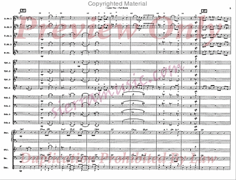 I Love You Big Band scores gallery preview page 6