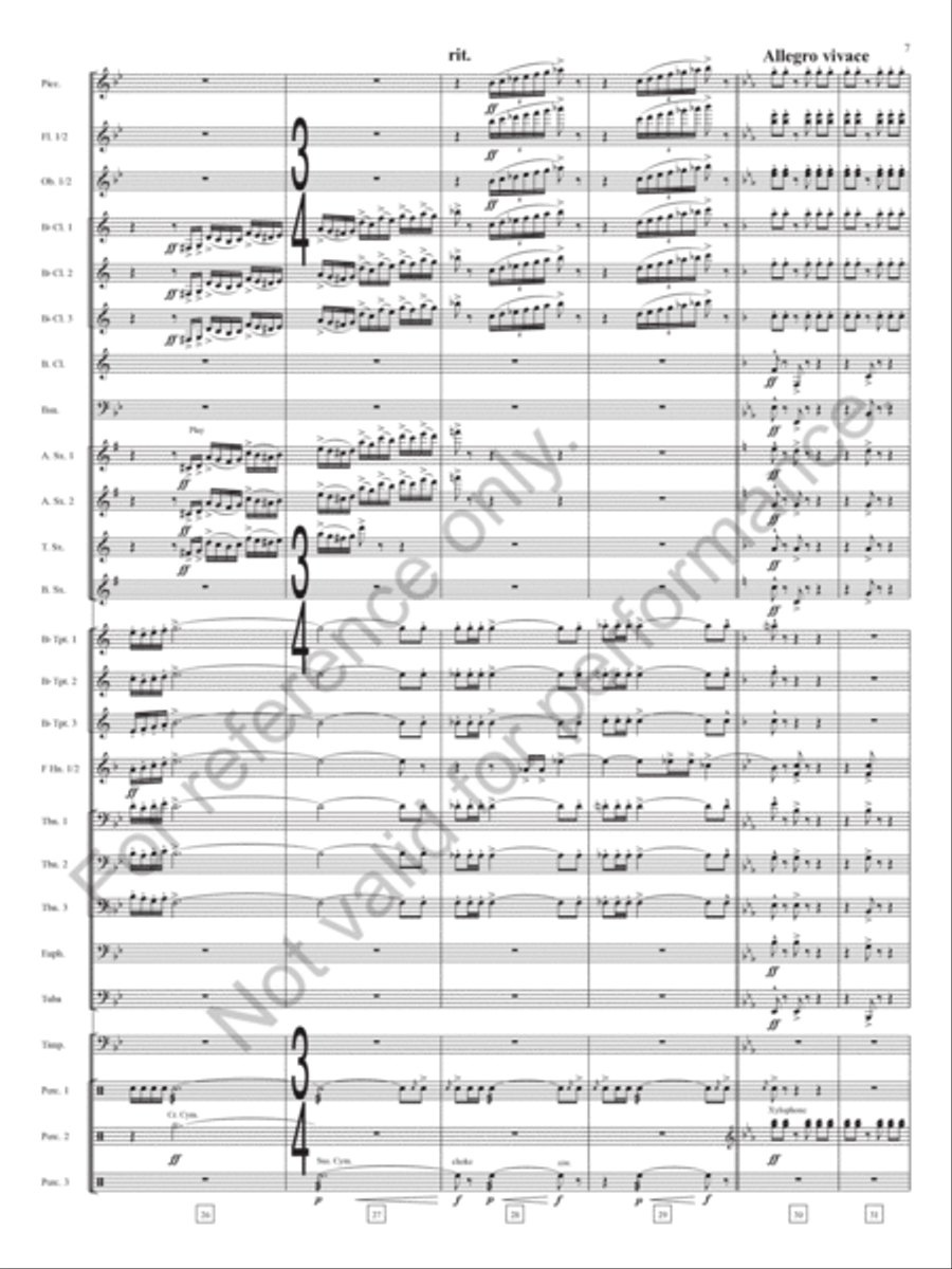 Keynote Address Concert Band scores gallery preview page 8