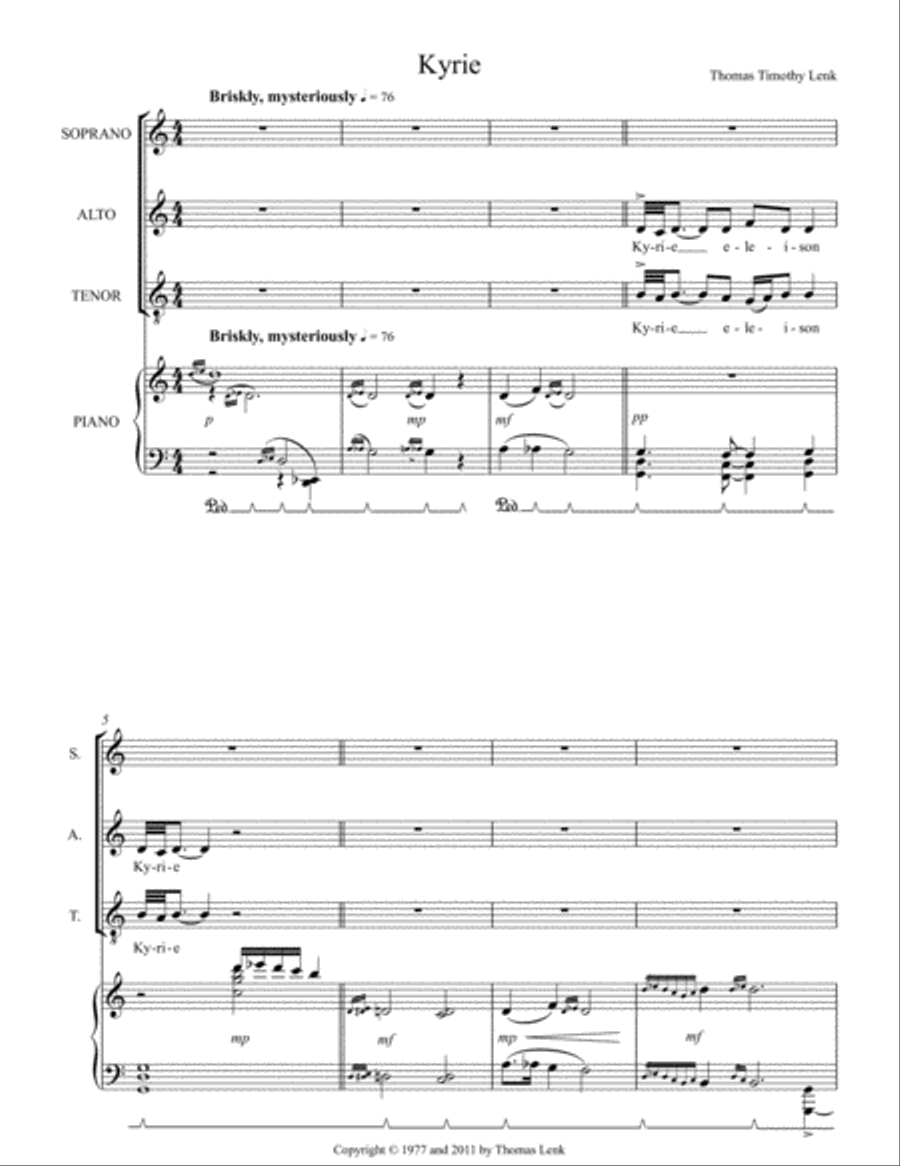 Missa Brevis Missa Brevis Small Ensemble scores gallery preview page 3