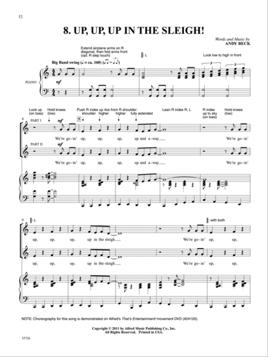 North Pole Diaries Unison Choir scores gallery preview page 4