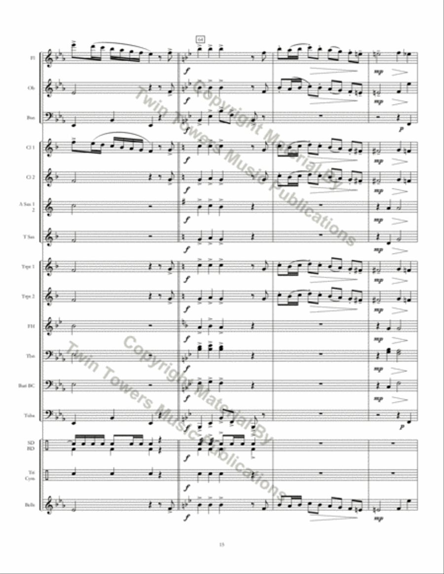 Twin Cities March Concert Band scores gallery preview page 16