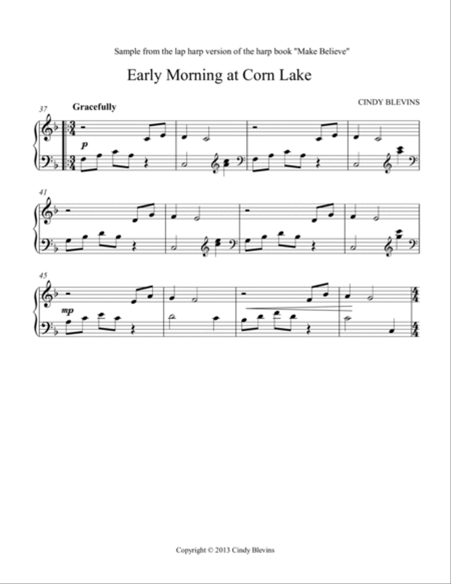 Make Believe, 10 original solos for Lap Harp Lap Harp scores gallery preview page 5