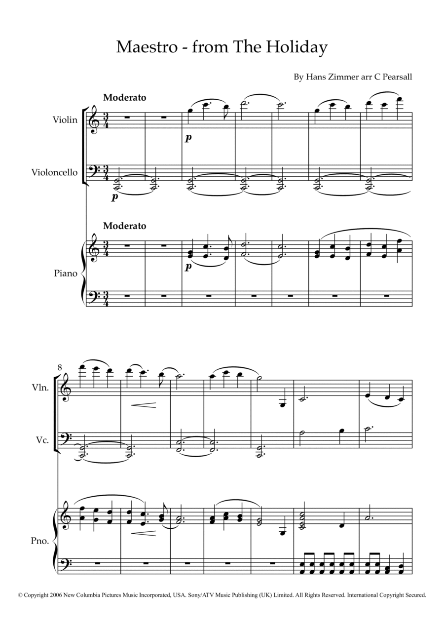 Maestro Piano Trio scores gallery preview page 1