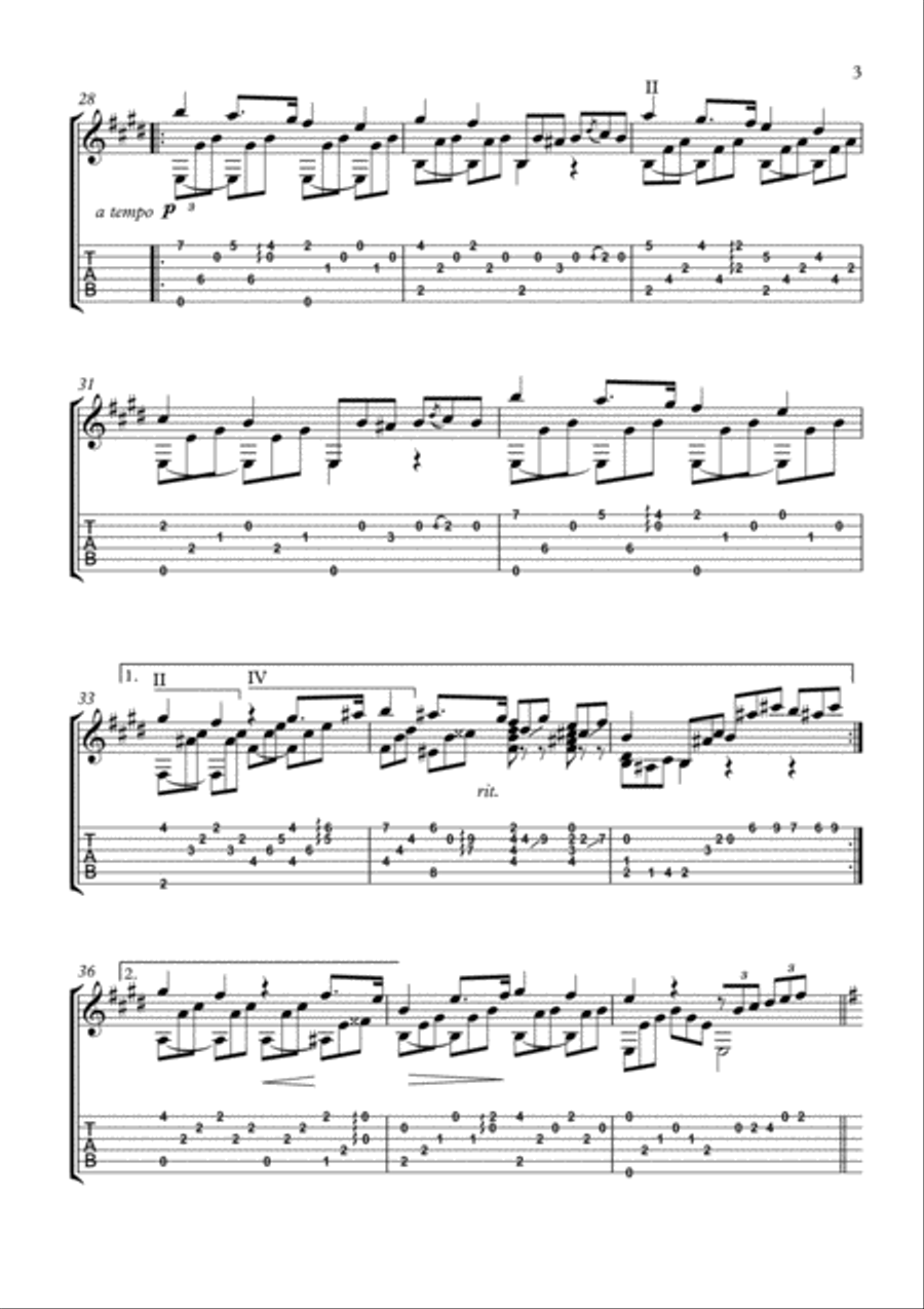 Cano Selected works for guitar Acoustic Guitar scores gallery preview page 3