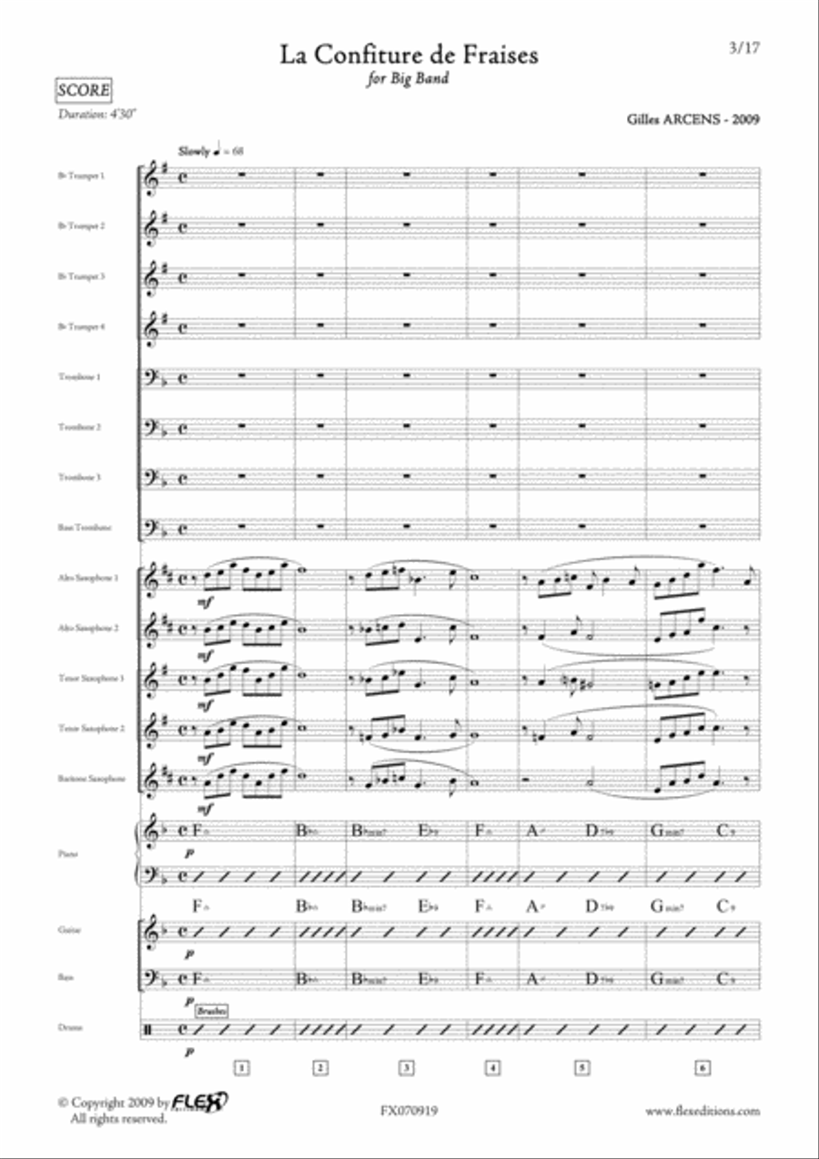 La confiture de fraises Big Band scores gallery preview page 3
