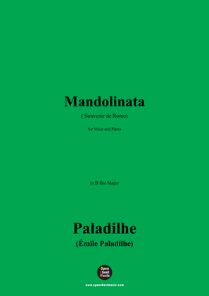 Paladilhe-Mandolinata( Souvenir de Rome),in B flat Major