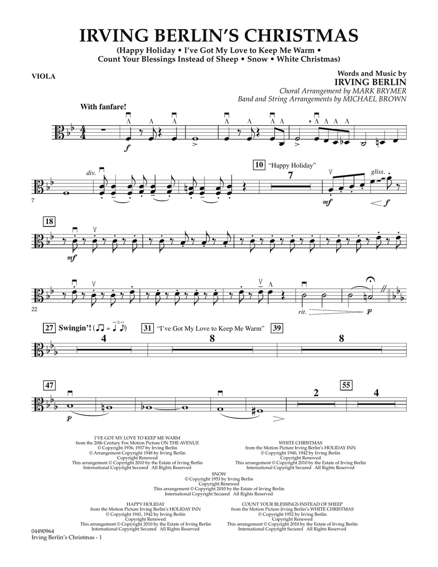 Irving Berlin's Christmas (Medley) - Viola
