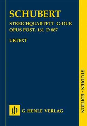 Book cover for String Quartet in G Major, Op. post. 161 D 887 (Streichquartett G-Dur)