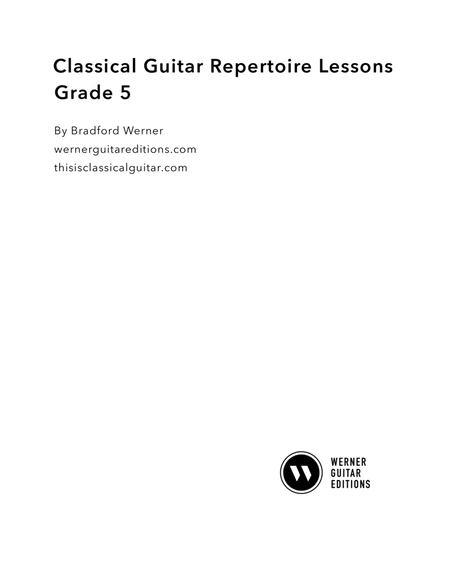 Classical Guitar Repertoire Lessons Grade 5