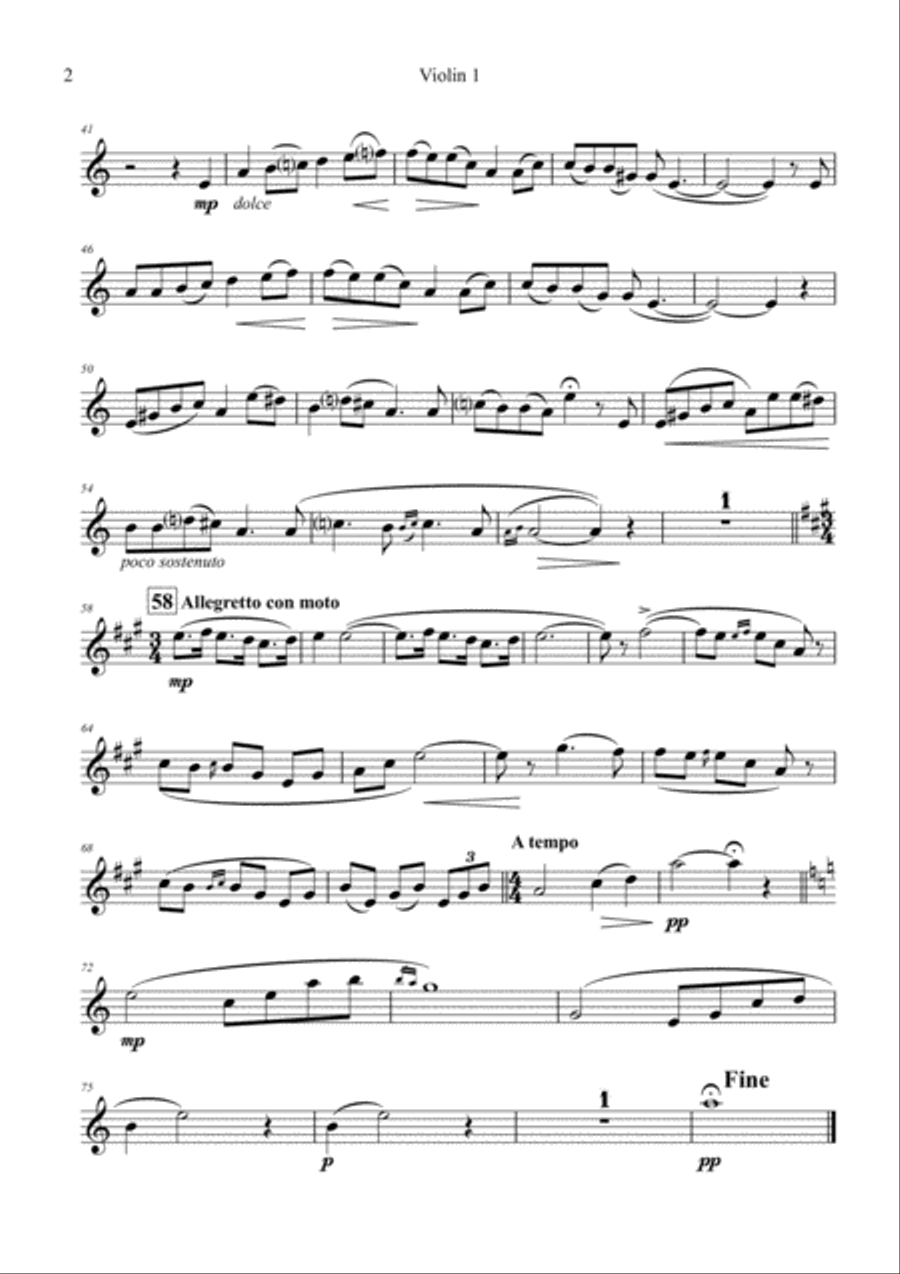 Solveig's Song - from Peer Gynt Suite - String Ouintet String Quartet scores gallery preview page 6