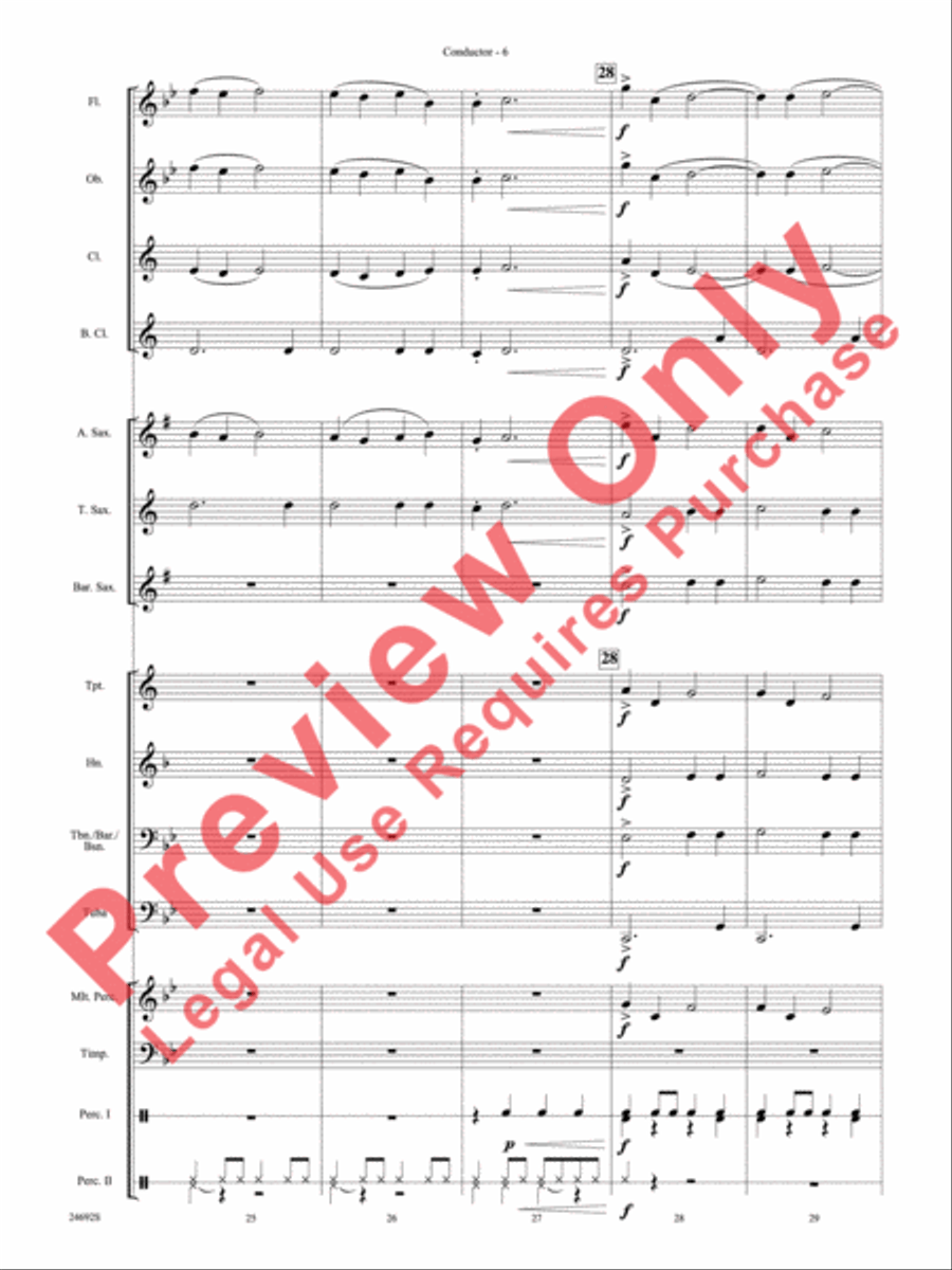 Fire Caves of Golgathon Concert Band scores gallery preview page 8