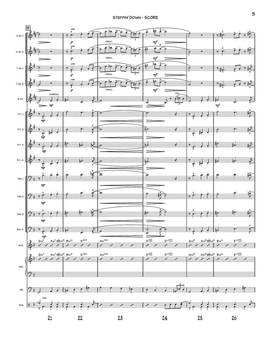 Steppin' Down Jazz Ensemble scores gallery preview page 5
