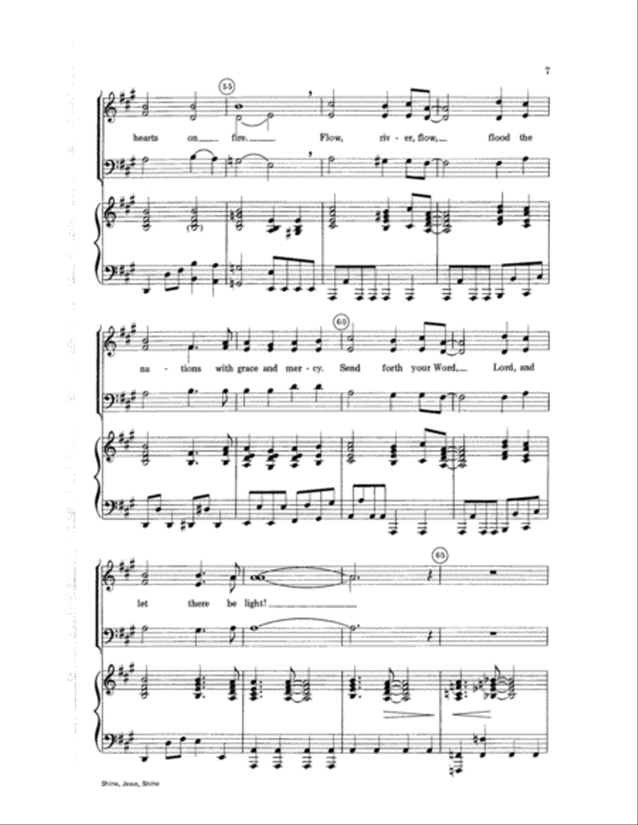 Shine, Jesus, Shine Choir scores gallery preview page 7
