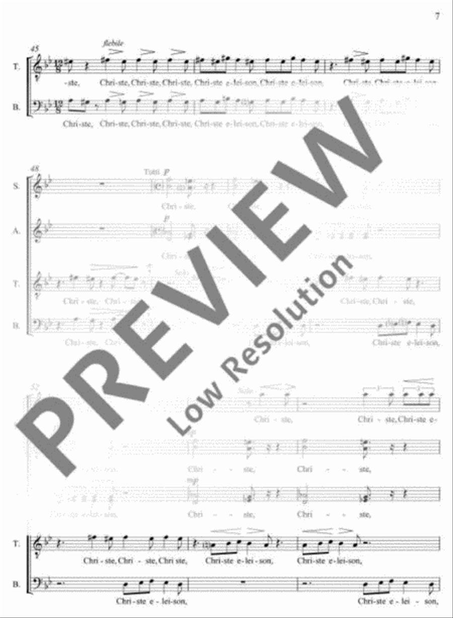 Missa brevis 4-Part scores gallery preview page 8