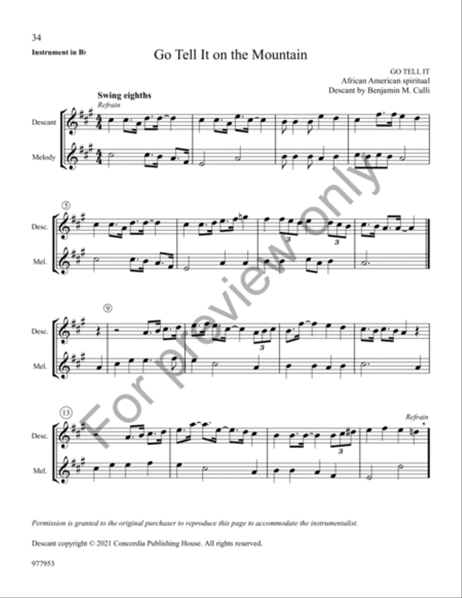 Hymn Descants, Set 3 Hymn Descants, Set 3 C Instrument scores gallery preview page 4