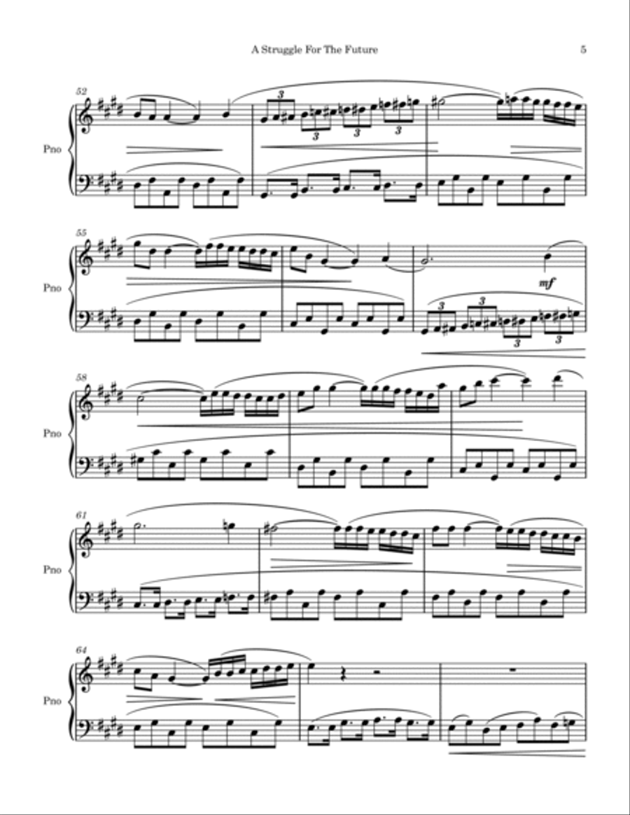 A Struggle For The Future Piano Solo scores gallery preview page 5