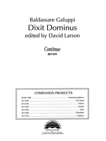 Dixit Dominus - Continuo