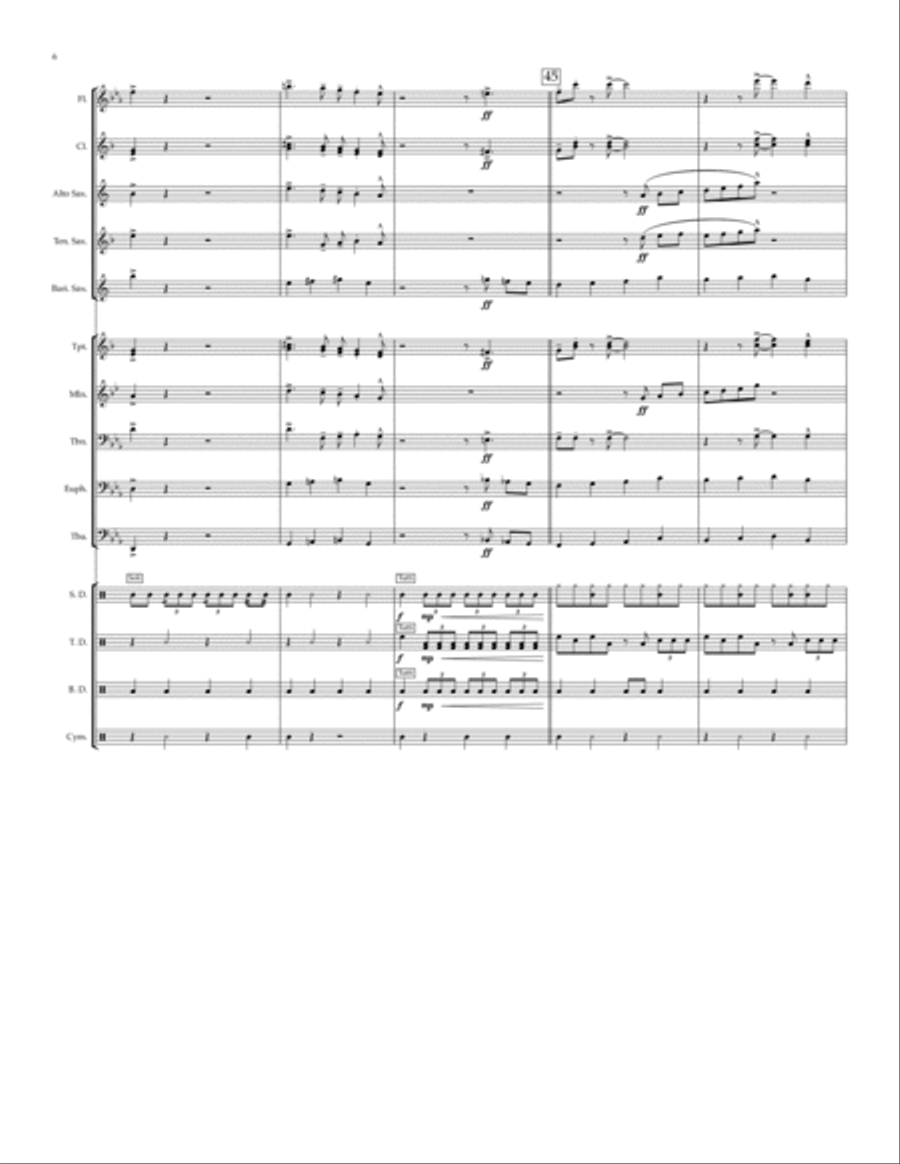 Fly Me To The Moon (in Other Words) Marching Band scores gallery preview page 6