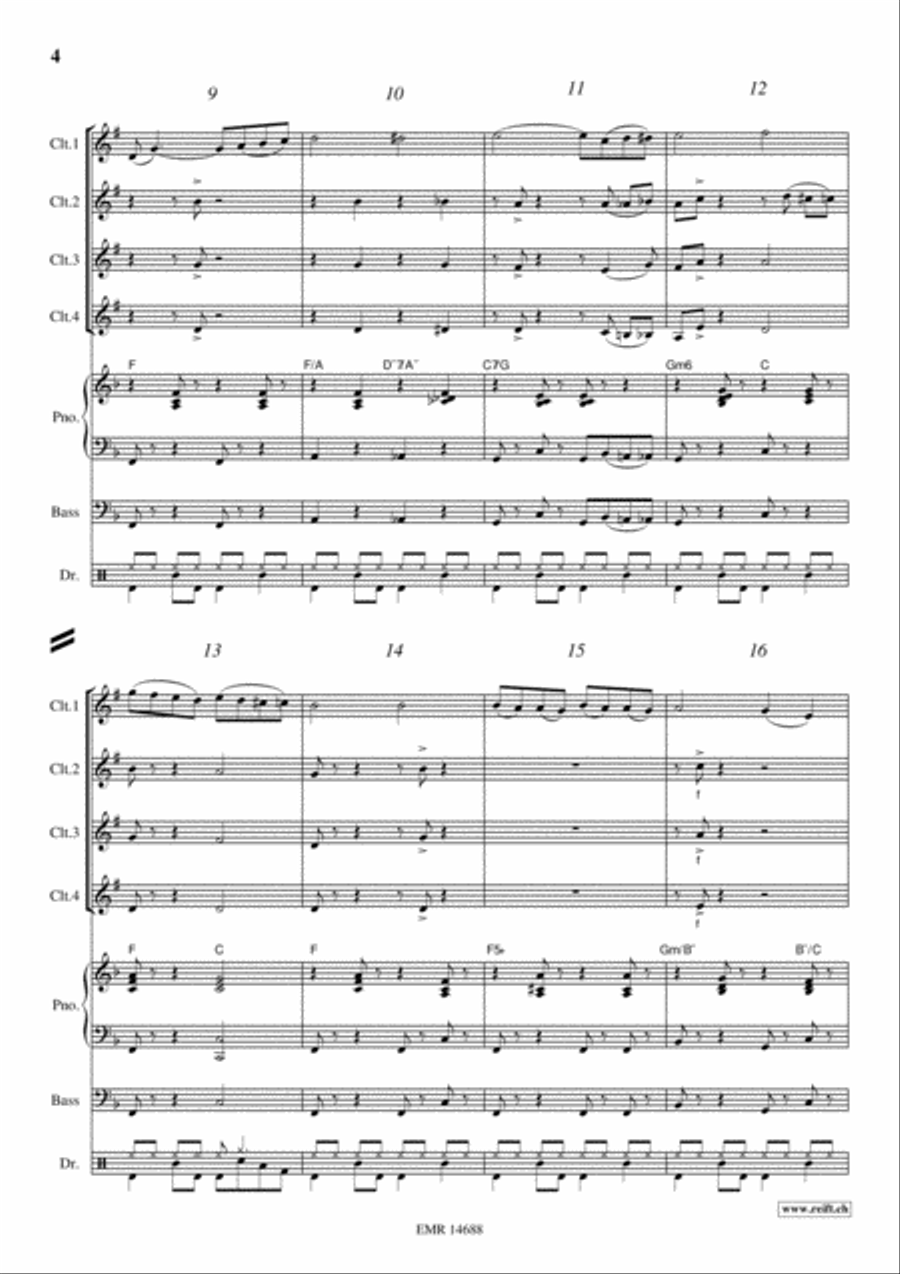 Swanee Swanee Clarinet scores gallery preview page 4