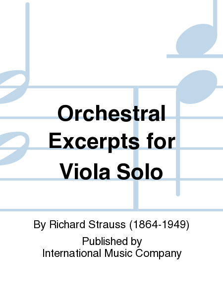 Orchestral Excerpts. List of contents on request. (VIELAND)